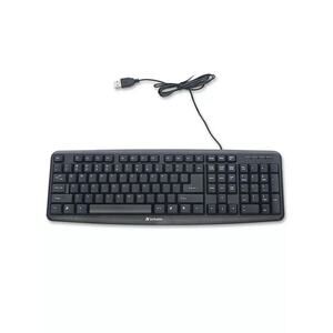 VERBATIM Slimline Corded‎ USB Keyboard - Black NEW